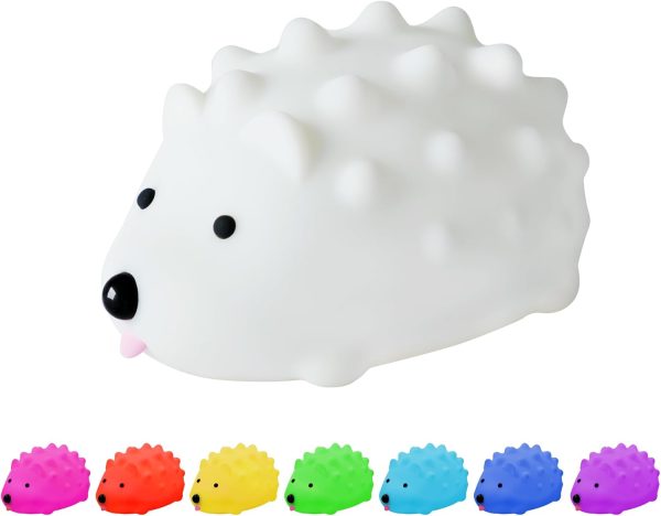 Hedgehog Night Light for Kids Baby Toddler Cute Touch Colors Lamp Rechargeable Nightlight Bedroom Room Decor Hedgehogs Lights