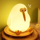 Cute Night Light for Kids - LED Lamp Kiwi Bird, Rechargeable Silicone Touch Nursery Lights, Adjustable Baby Night Lights for Nursery Kids Room, Kawaii Room Decor Gifts for Boys Girls(BPA-Free)