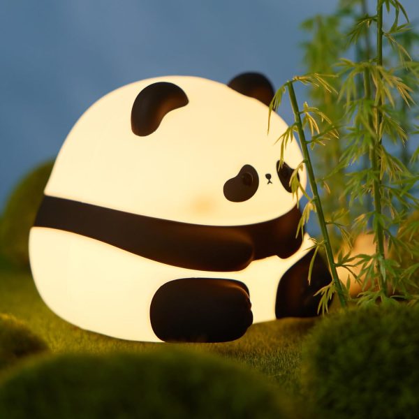 Cute Panda Night Light LED Silicone Animal Lamp for Kids – 3 Dimming Levels Ideal Nightlight for Nursery – for Boys and Girls – Fun Room Decor – Soft and Safe Breastfeeding Light - Image 2