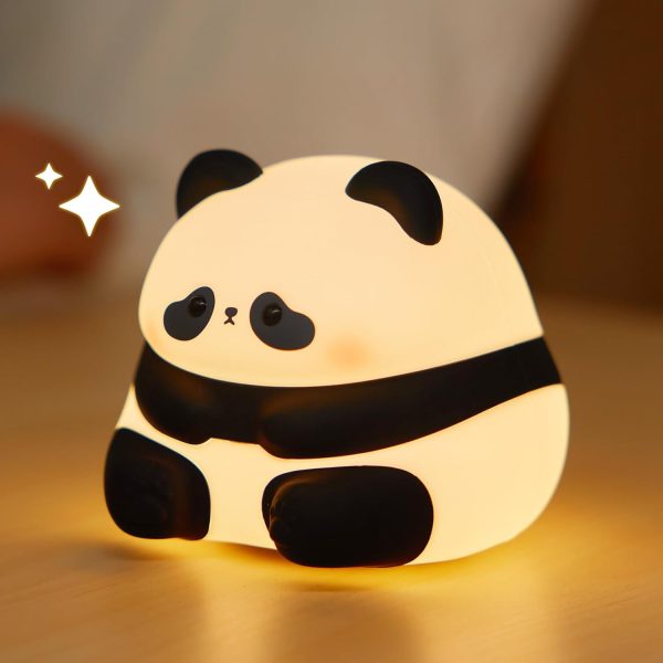 Cute Panda Night Light LED Silicone Animal Lamp for Kids – 3 Dimming Levels Ideal Nightlight for Nursery – for Boys and Girls – Fun Room Decor – Soft and Safe Breastfeeding Light