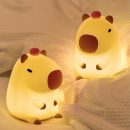Capybara Night Light, Cute Adorable Animal Nursery LED Night Lamp, USB Rechargeable Timing Dimming Sleep Table Lamp with Touch Sensor for Bedrooms, Living Room