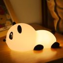 Panda Night Light for Kids: Silicone Animal Light,7 Soft Colors,Tap Control,Rechargeable,Sleep Timer,Battery Baby Nightlight for Childrens Room & Nursery,Bedside Touch Lamp