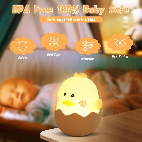 Night Light Kids, LED Cute Rechargeable Baby Night Light for Kids Bedroom, Portable Dimmable Soft Silicone Night Lamp for Toddler Baby Girls Boys Women Mom Birthday Christmas Gifts