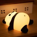Rechargeable Cute Panda Night Light, 3 Level Dimmable Nursery Nightlight with Timer, Silicone Light Cute Animal Night Lamp for Breastfeeding Toddler Baby Kids Decor, Lamps Girls Panda Gifts