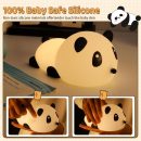 Panda Night Light for Kids: Silicone Animal Light,7 Soft Colors,Tap Control,Rechargeable,Sleep Timer,Battery Baby Nightlight for Childrens Room & Nursery,Bedside Touch Lamp