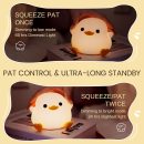 Cute Duck Night Light, Dodo Duck Lamp, Bean Shape, LED Novelty Ducky Light, Food Grade Silicone Dimmable Nightlight, Light Up Duck Gifts, Baby Kids Nursery Room College Dorm Décor