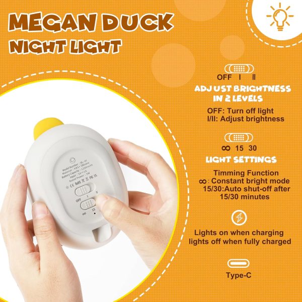 Night Lights for Bedroom Cute Lamp LED Duck Kawaii Lamp Silicone Nursery Night Light and Toddler Animal Night Lights - Image 2